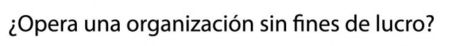 Do you run a not-for-profit? in Spanish