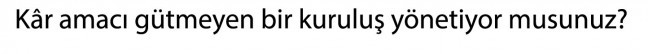 Do you run a not-for-profit? in Turkish